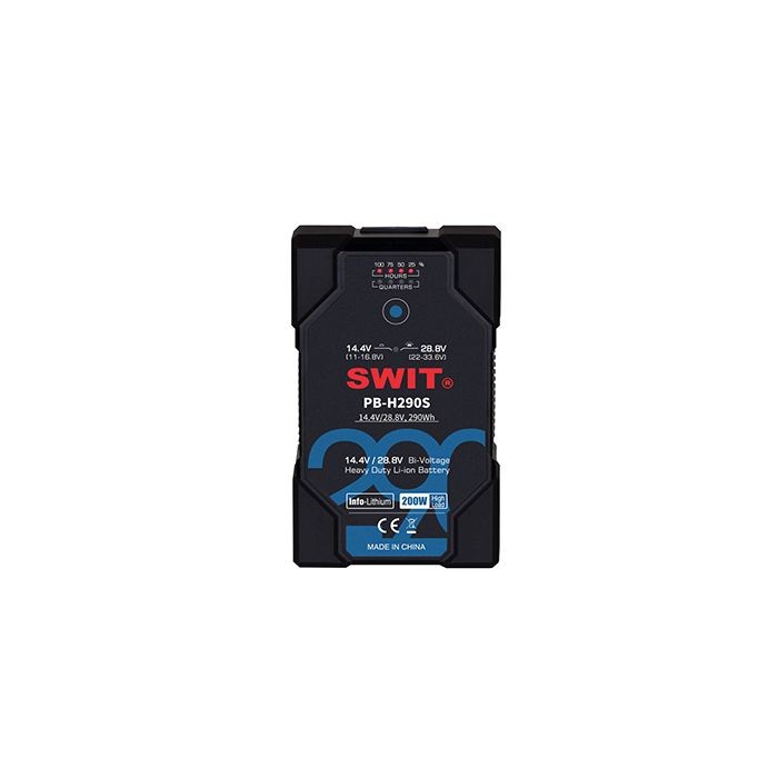 SWIT PB-H290S 290Wh akumulator V-lock Bi-voltage 14,4/28,8V wysokoobciążalny szybkoładowalny upadko wodo odporny